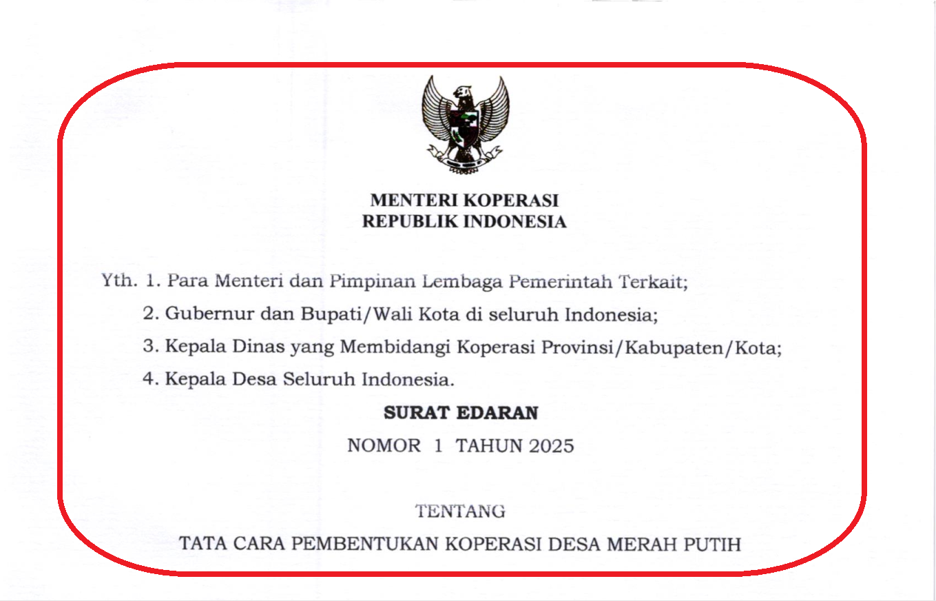 TATA CARA PEMBENTUKAN KOPERASI DESA MERAH PUTIH